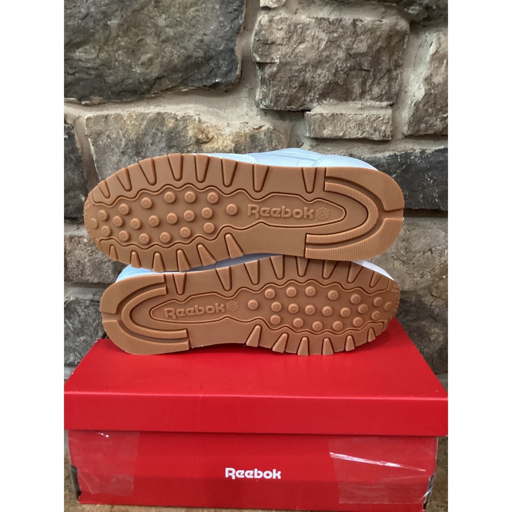 Reebok Classic Leather White Gum Mens 9.5 Womens 11 Sneakers 100008491 New - Picture 4 of 8